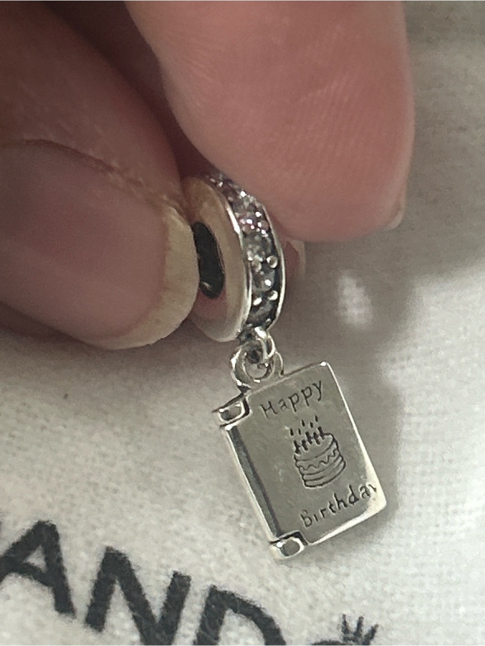 Pandora Happy Birthday Card Dangle Charm